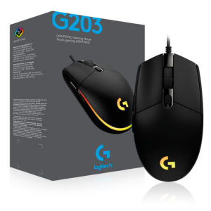 Mouse Gamer Logitech G203 LIGHTSYNC Alámbrico USB 8.000 DPI Negro