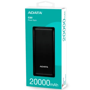 Power Bank ADATA C20 20.000mAh USB-C 15W con 3 Puertos Negro