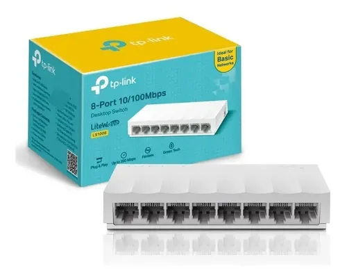 Switch TP-Link LS1008 8 Puertos 10/100 Mbps Ethernet de Escritorio