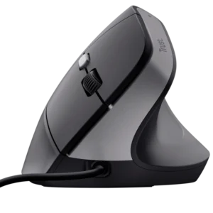 Mouse Ergonómico Vertical Trust Bayo II Alámbrico USB Negro