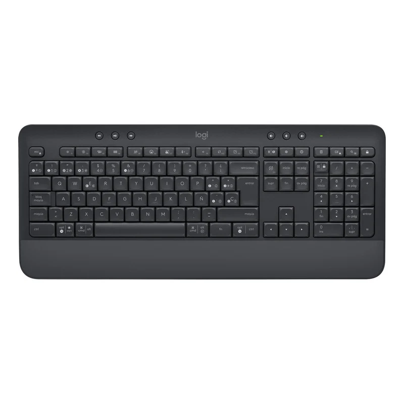 Teclado Logitech Signature K650 Inalámbrico Bluetooth Multi-Dispositivo con Reposamuñecas Negro