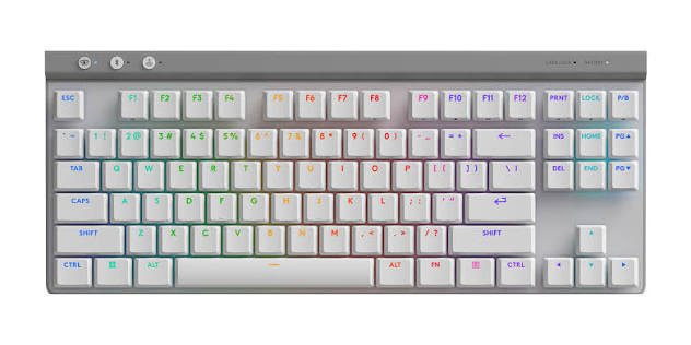 Teclado Mecánico Gamer Logitech G515 TKL RGB USB Alámbrico Blanco