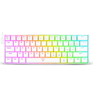 Teclado Mecánico Gamer Redragon Dragonborn K630W-RGB-SP 60% Switch Red Español Blanco