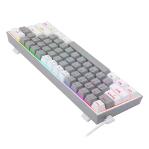 Teclado Mecánico Gamer Redragon Fizz Pro K616-RGB-GW-SP 60% Switch Red Inalámbrico Español Blanco/Gris