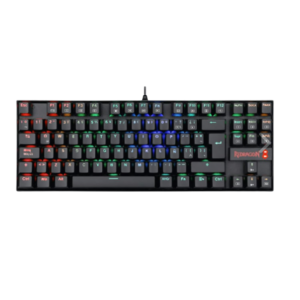 Teclado Mecánico Gamer Redragon Kumara K552-KR-SP TKL Switch Red Español Rainbow Negro