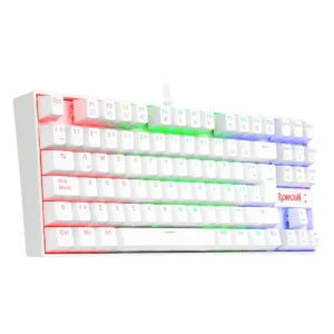 Teclado Mecánico Gamer Redragon Kumara K552W-RGB-1R-SP TKL Switch Red Español RGB Blanco