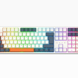 Teclado Mecánico Gamer Redragon Trundle K668WBO-RGB-SP Full Size Switch Red Español RGB Blanco/Gris